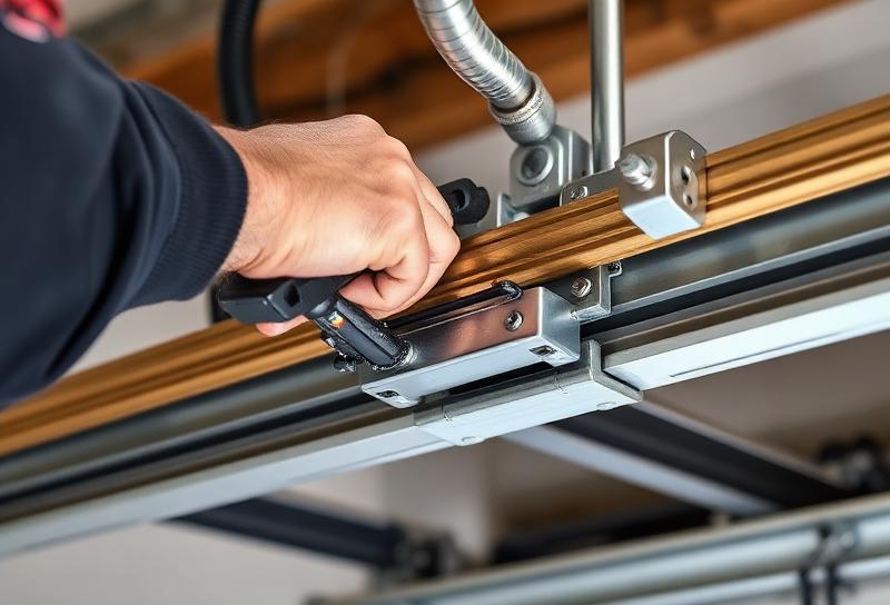 Garage door track alignment repair service