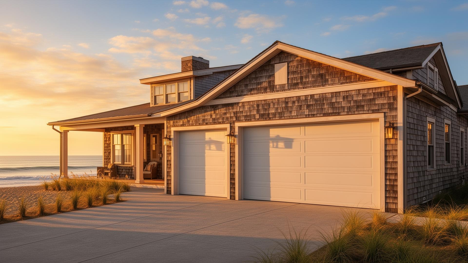 Beautiful coastal home with professional garage door installation in Millbury, MA