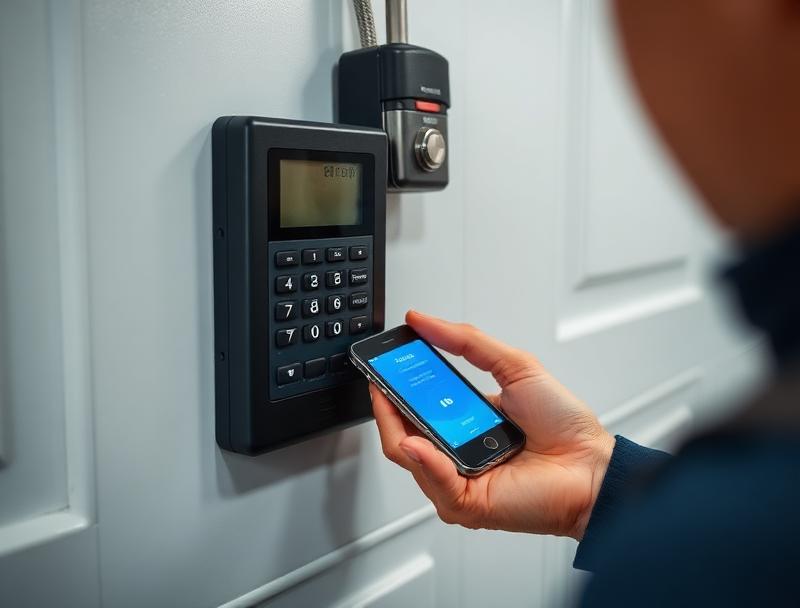 Garage door keypad programming and maintenance service